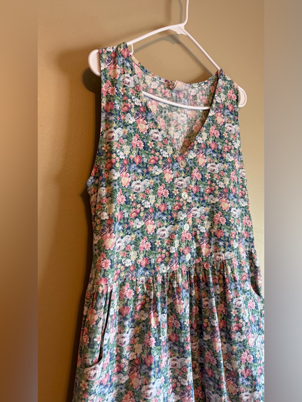 Vintage 90’s Lady Footlocker 100% Cotton Cottagecore Teachercore Dress - Picture 2 of 11